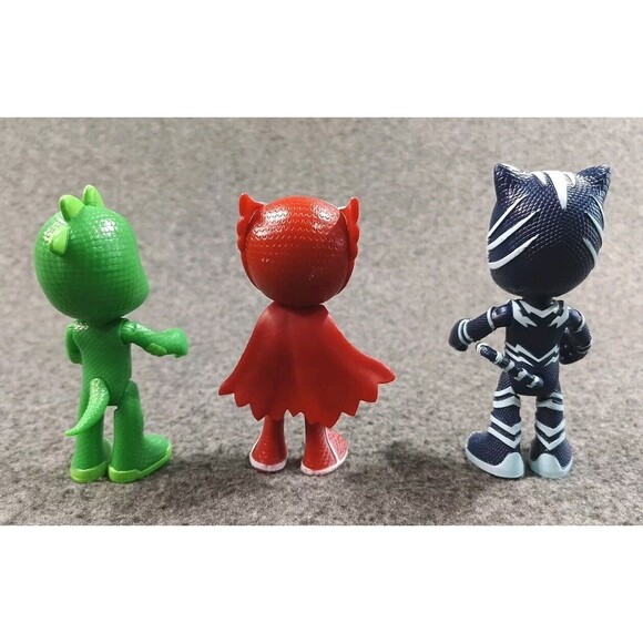 PJ Masks Cat Boy Blue Car & 3 Action Figures Catboy Gekko Owlette - Picture 6 of 6